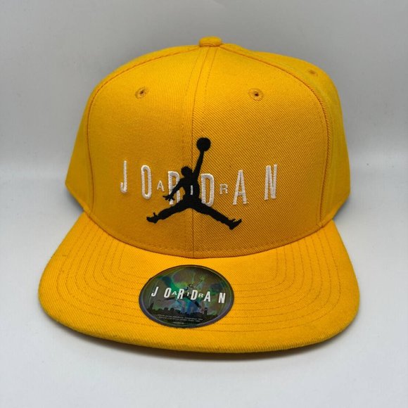 Jordan Accessories Air Jordan Yellow Black Jumpman Hat Snapback Cap